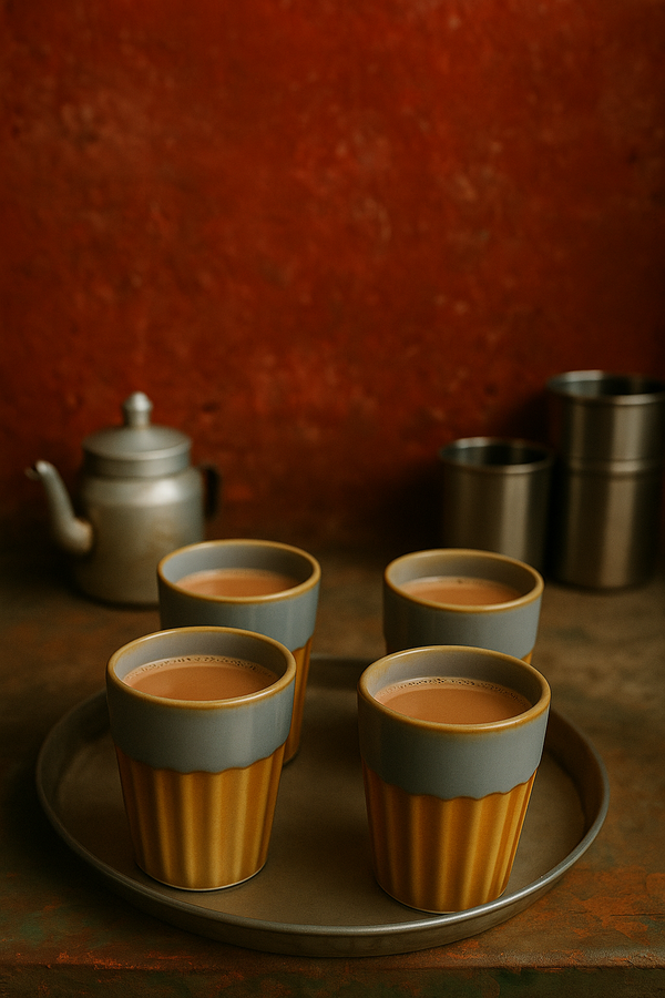 Cutting Tea Cups Set for 4