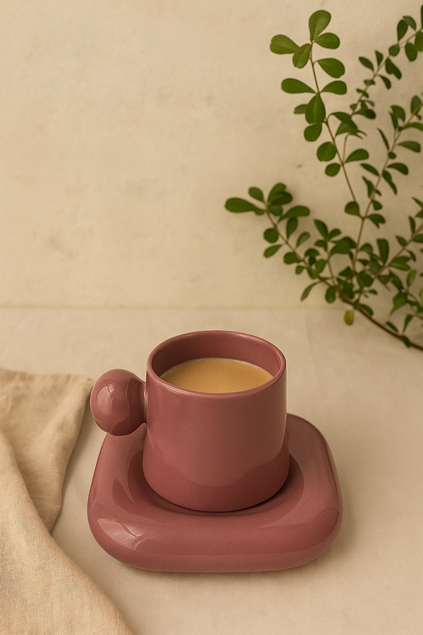 Dottie Mug with Saucer