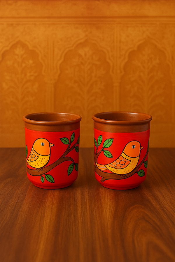 Red kulhad cups